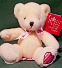 Sweetheart Bear Russ Berrie Banilla VINTAGE 6"  Plush Stuffed Animal NOS