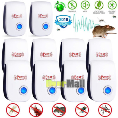 1-20pc Ultrasonic Pest Repeller Control Electronic Repellent Mice Bug Rat Reject