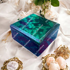 4"x4"x2" Malachite Jewellery Box, Malachite Handmade Box, Luxury Handmade Box.