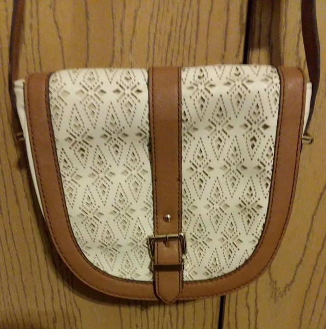 ALDO CROSSBODY PURSE White with Brown strap. eBay