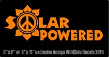 Solar Powered Decal Environmental Peace Flower Car Window Vinyl Sticker