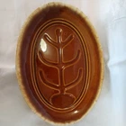 Vintage Hull Pottery 14” Brown Drip Dish Oval Meat / Steak Serving Platter