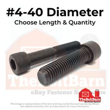 #4-40 Alloy Socket Head Cap Screws Black Oxide (Choose Length & Qty)