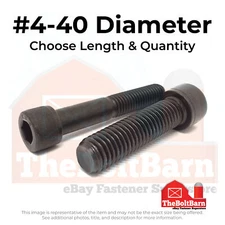 #4-40 Alloy Socket Head Cap Screws Black Oxide (Choose Length & Qty)