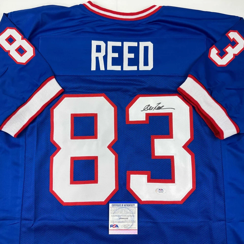 Autographed/Signed Andre Reed Buffalo Blue Football Jersey PSA/DNA COA - Image 2 of 4