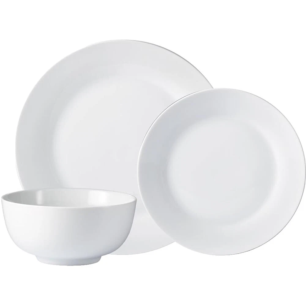 Tazones de cerámica blanca Servicio de Cena Conjuntos