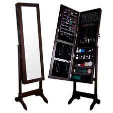 Jewelry Cabinet Full Length Mirrored Wall Door Mounted Storage Storage Cabinet