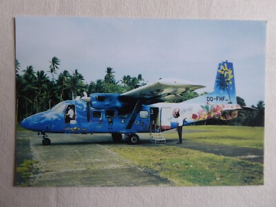 AK LUFTFAHRT AIRLINE POSTCARD AIR FIJI DQ-FHF HARBIN YUNSKUJI Y12II