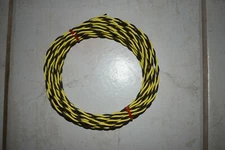16/2 GXL TWISTED PAIR HOOK UP WIRE, 16AWG 2C = 25' SECTION/YELLOW/BROWN TWISTED