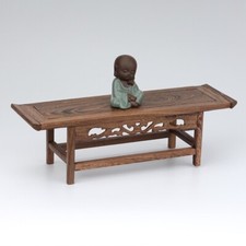 11.8" Wenge Wood Display Stand Rack Shelf Vase Bonsai Buddha Statue Base Decor