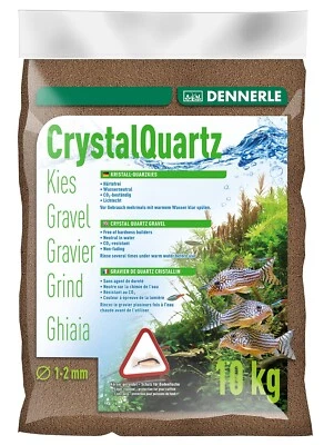 DENNERLE 1730 Kristall-Quarzkies Dunkelbraun 10 kg - Aquarienkies Aquarium