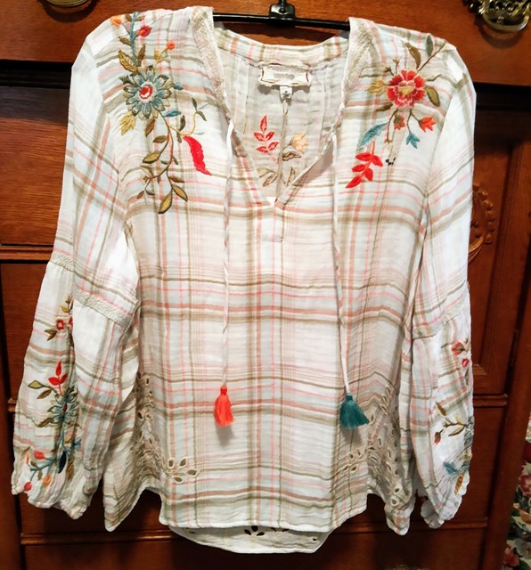 johnny was aaliah peasant blouse