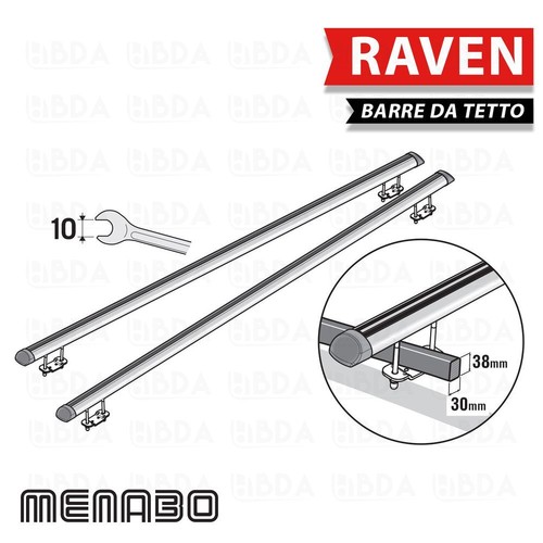 BARRE DA TETTO PORTATUTTO MENABO PER BMW SERIE 3 (E91) TOURING DAL 2005 AL 2012 - Foto 4 di 4