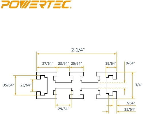 Langlebige 36" Multi T-Schienen | Aluminium-Extrusionen für endlose Holzbearbeitungsoptionen - Bild 5 von 9