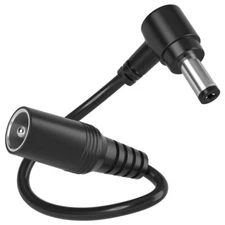 DC Extension Cable 5.5mm x 2.1mm 90 Degree Right Angle Male to Female Left An...