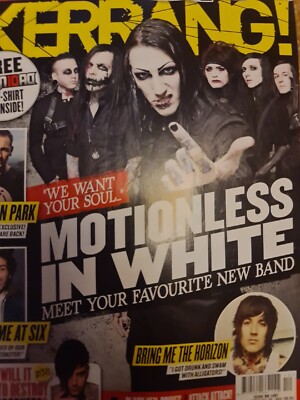 1 Page Cover MOTIONLESS IN WHITE CHRIS A4 POSTER CLIPPING KERRANG Pin Up 