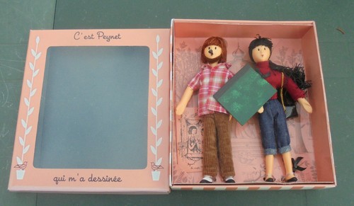 Étagère + 4 Couples De Poupées Peynet – Collection Atlas – Taille 15 Cm