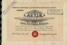 Morawska Ostrawa Elektryczność 1900 Morawska Ostrawa Ostrawa Oderfurt Witkowitz