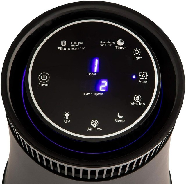SilverOnyx 5 Speed Large Room Air Purifier Black for sale online eBay