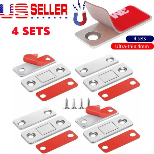 4 Set Magnetic Catch Latch Ultra Thin Strong Magnet Door Cabinet Cupboard Drawer