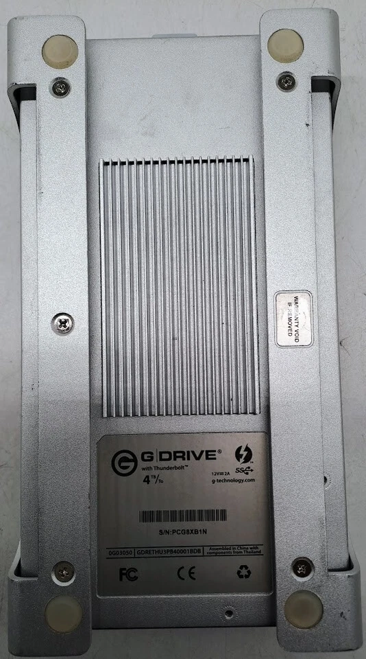 G-Technology 4TB G-DRIVE USB 3.0 Silver External HDD -0G03050/no power adapter - Image 3 of 4