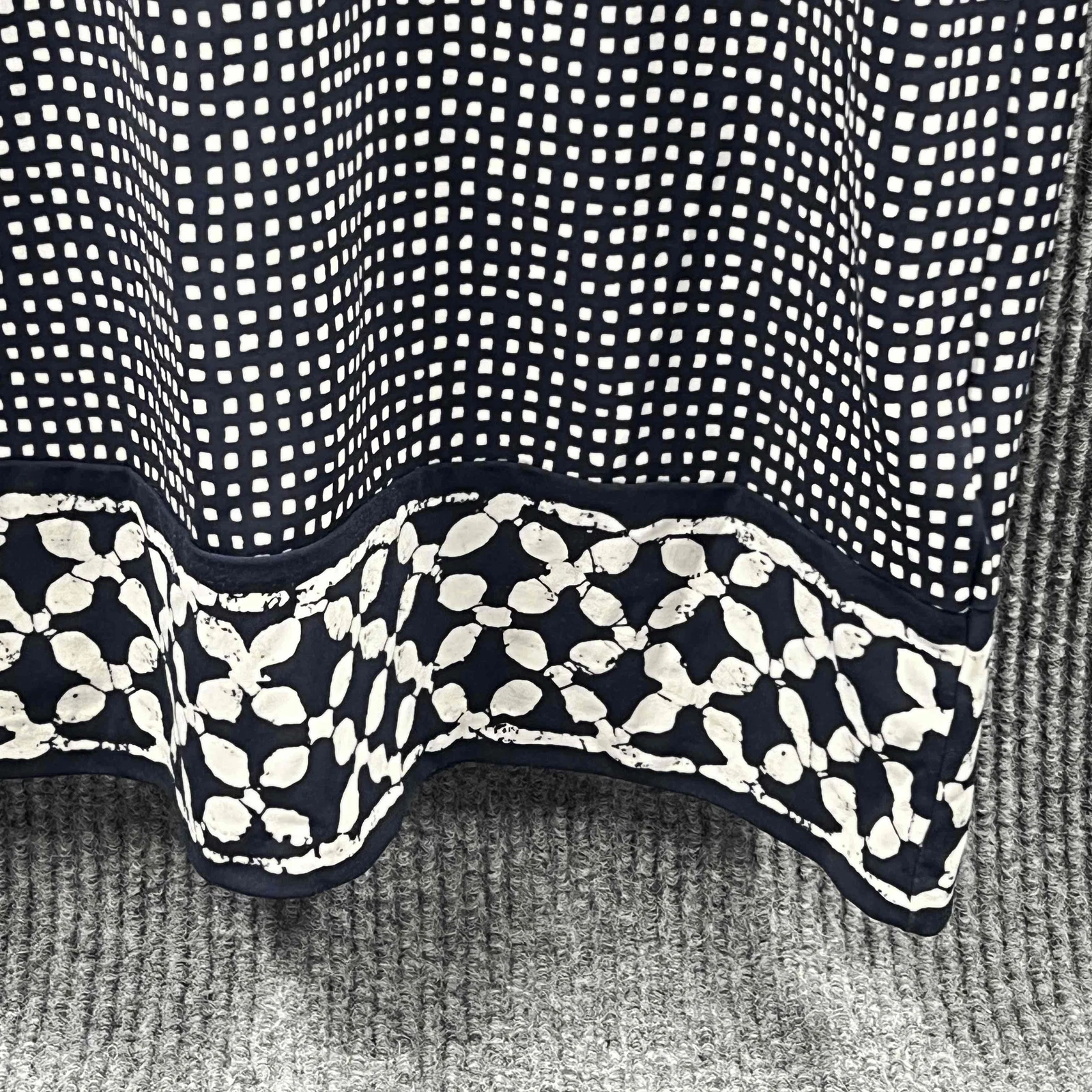 Abito Michael Kors donna XL tubino nero bianco fantasia bordo floreale carriera