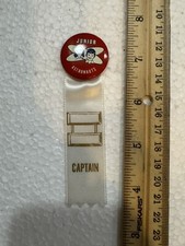 1960  s Junior Space Age Junior Astronauts Button/ribbon - Captain