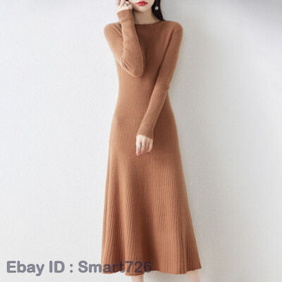 knee length dresses for ladies La Cera Floral Printed A-Line Knit Dress M