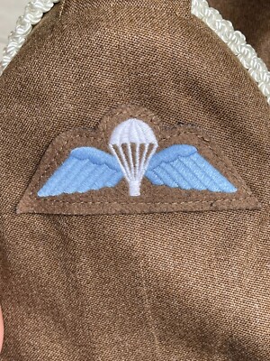 Britische Armee Überschussausgabe FAD Nähen auf Fallschirm Regiment Sprungflügel Patch, TRF