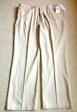 NWT Mens Pants-NAUTICA-beige 100 cotton chinos "Clipper" straight leg-42x32
