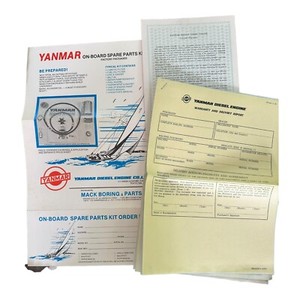 YANMAR On Board Spare Parts Kit Order Form + Warranty Paperwork Papers Boat VTG