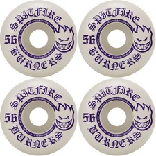 Spitfire Skateboard Wheels Burners 56mm 99A White/Purple