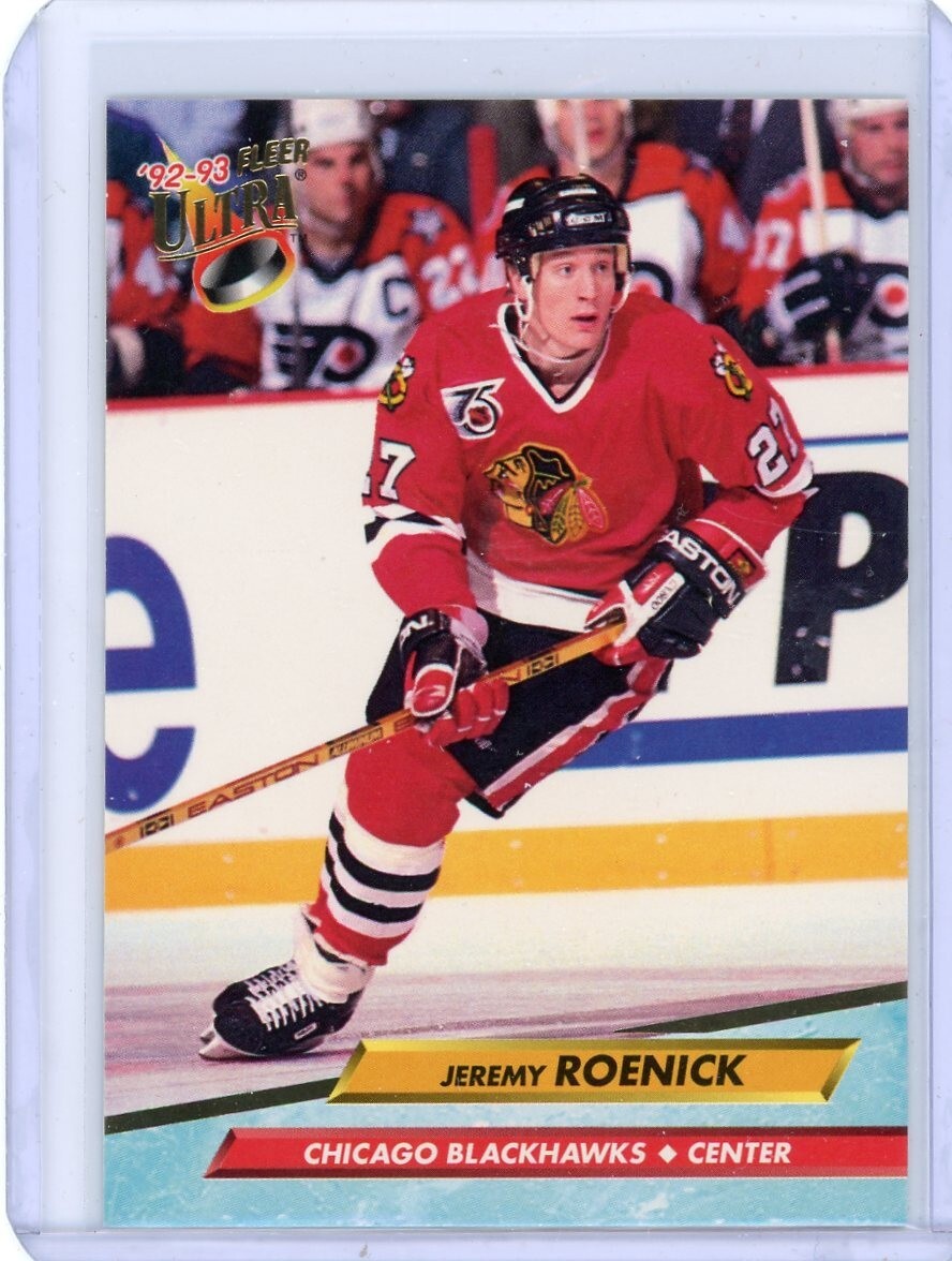 Jeremy Roenick 1992-93 Fleer Ultra Card #41 Chicago Blackhawks in