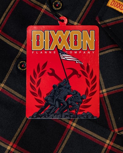Camisa Militar DIXXON Franela "First to Fight" Para Hombre GRANDE Botón a Cuadros - Imagen 10 de 13