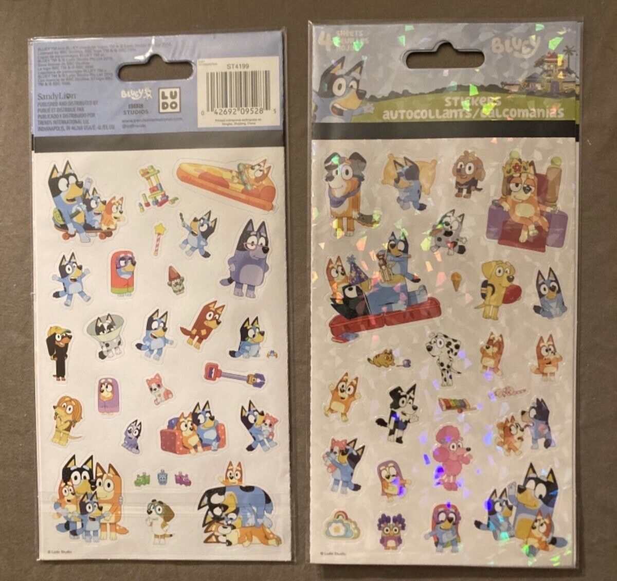 サンディライオン 48 Sandylion Bluey 4 Sheet Sticker Packs | eBay