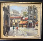 Vintage Original City Landscape Oil Painting signed M Werner — photo 3