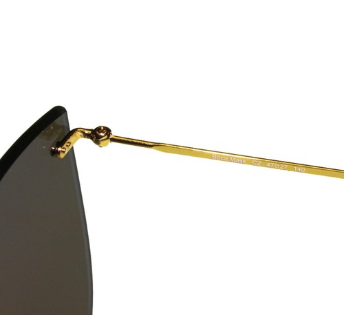 NEW - ILLESTEVA 'BOCA MASK' Blue/Gold-Tone C2 CAT-EYE MIRRORED SUNGLASSES - Picture 9 of 9