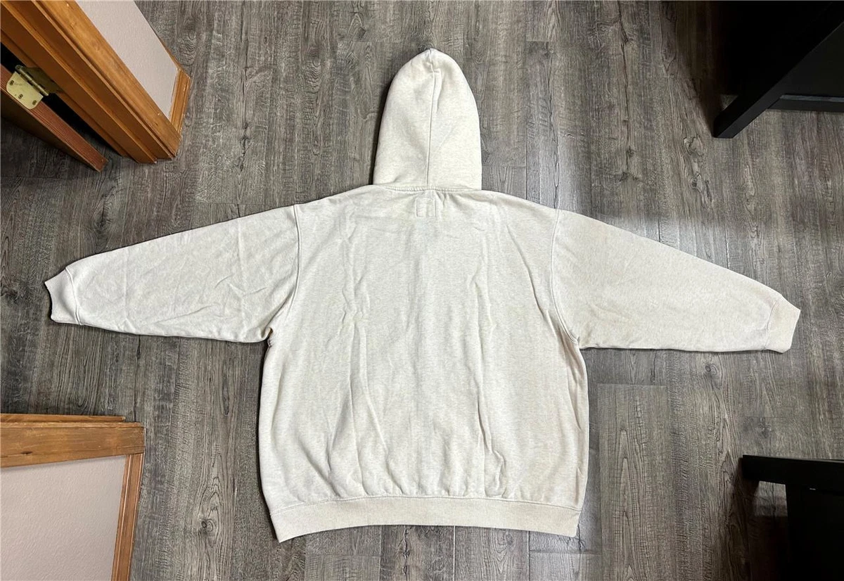 Aerie AMERICAN EAGLE Ivory ZIP Up SHERPA Trim HOODIE Long