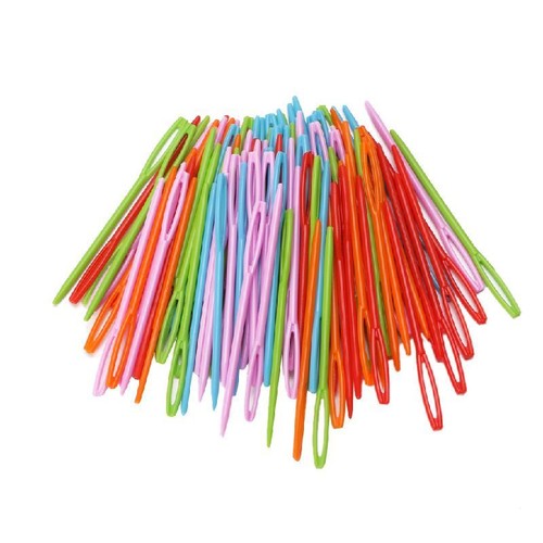 100 Aghi Per Lana Colorati Da 7 Cm - Per Cucito, Maglieria, Binca, Arazzi, Ideali Per Bambini E Principianti