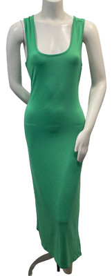 24 Seven Maxi Dress Womens size XL Green Sleeveless Stretch New
