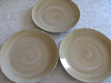 Sango Coral Sand 4974 -Beige Swirl Pattern- Set of 3 Dinner Plates- 11"