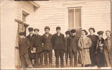 Postcard Real Photo RPPC Students from Wess? Springs School