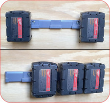 Milwaukee M18 Battery Holder  4X 18V Battery Storage  Wall Mount  Grey ABS 