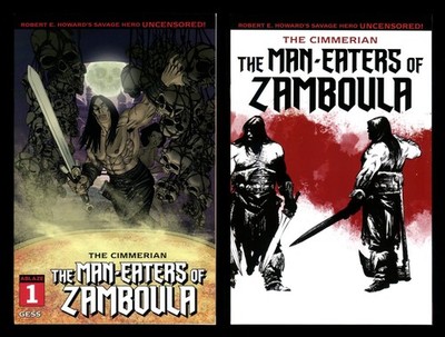 The Cimmerian The Man-Eaters of Zamboula Variant Comic Set 1-2 Lot C REH Conan