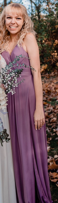 black sleeve bridesmaid dresses Iris Long Sleeve Satin Maxi Dress / Black | MESHKI main image 1
