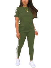 Two Piece Sets For Women Summer Casual Sweatsuits Lounge Wear Tracksuit Gym