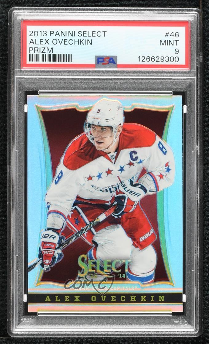 2013-14 Panini Select Silver Prizm Alex Ovechkin #46 PSA 9 MINT sw6