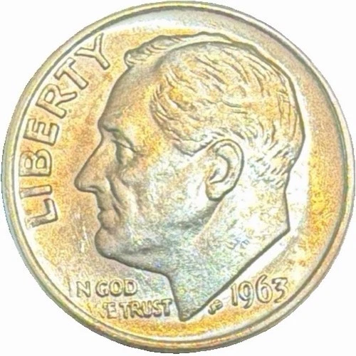 90% Silver - 1963-P BU Roosevelt Dime  -Coin pictured is what you will receive