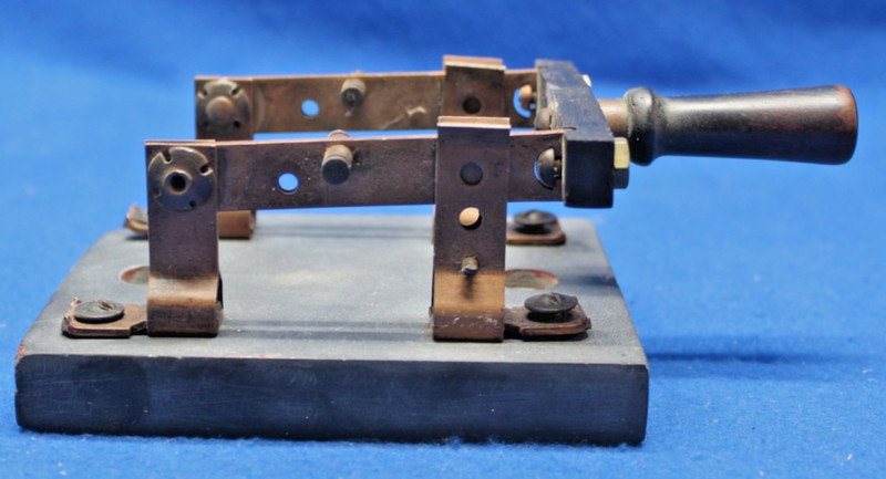 2 Pole Knife Switch Slate Base & Wood & Terminals Frankenstein