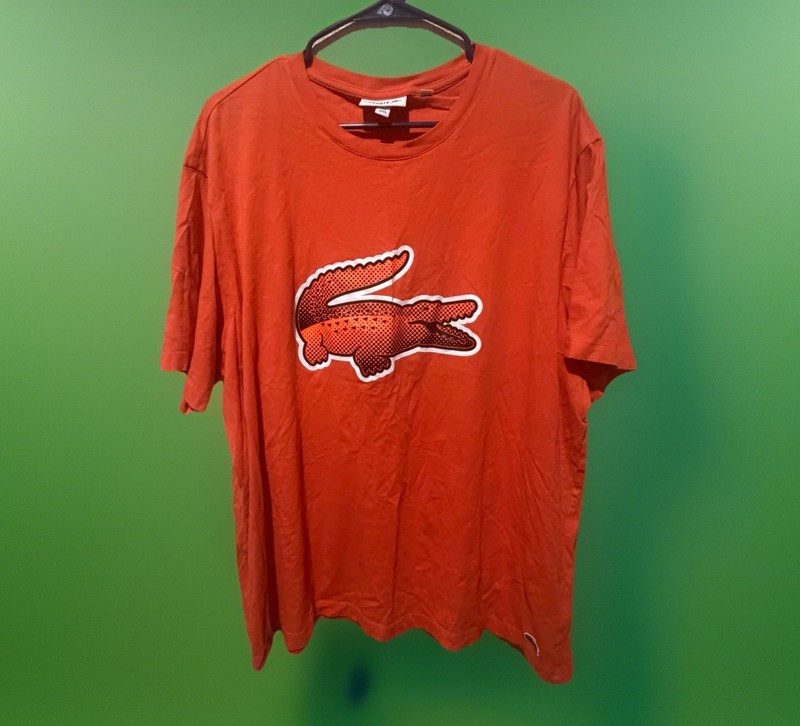 Lacoste Men's Short Sleeve T-Shirt 3XL LARGE CROC big crocodile